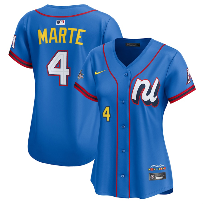 Women's National League #4 Ketel Marte Blue 2025 All-Star Edition Limited Player Jersey Stitched Baseball Jersey(Run Small)